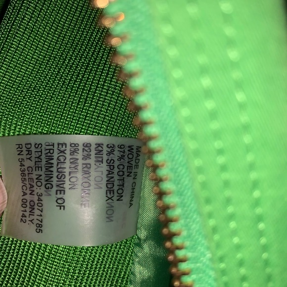 Peter Nygard Women's Size S Petite Lime Green Zip - Picture 7 of 7